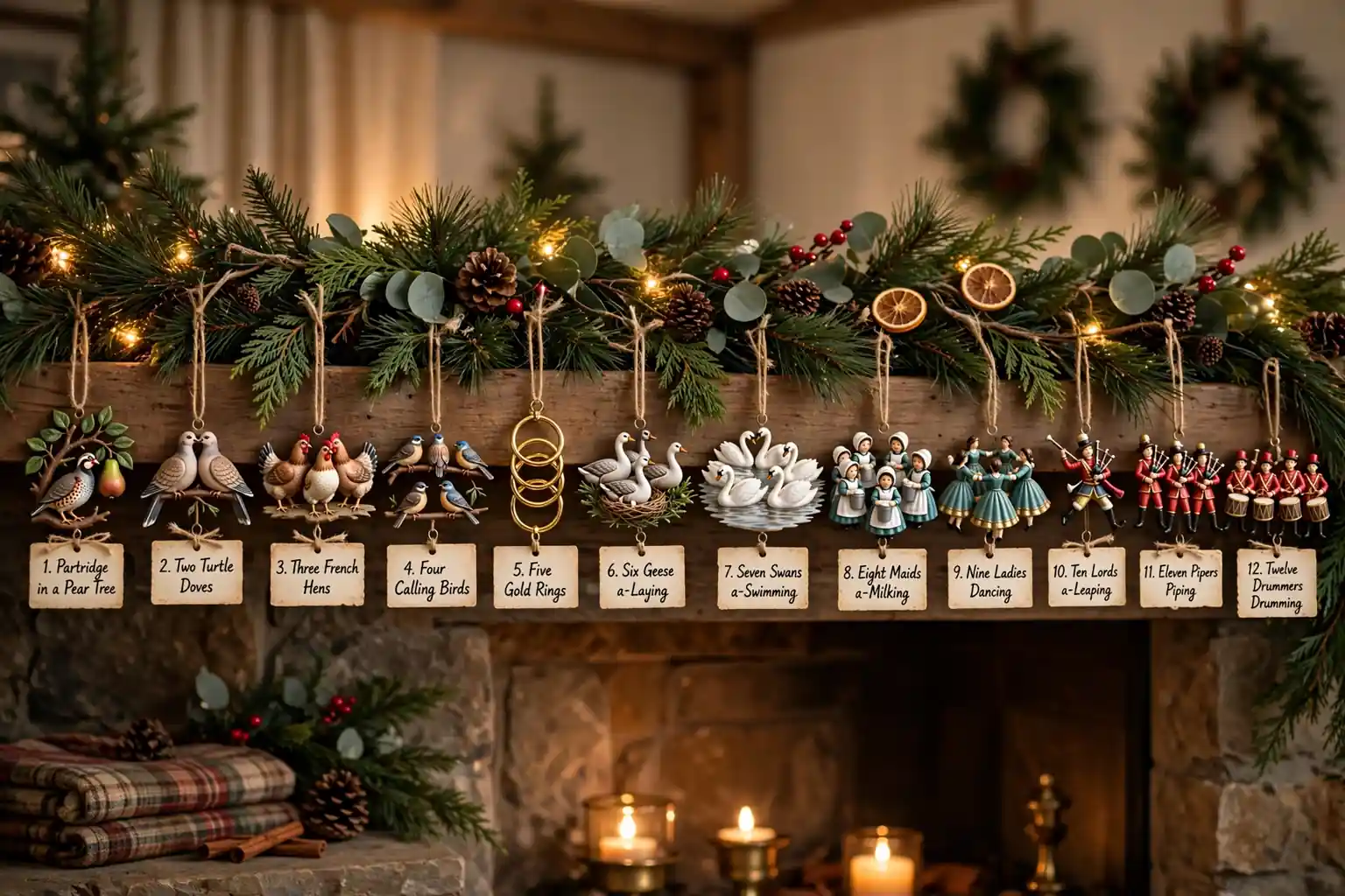 17 Ways to Display 12 Days of Christmas Tree Ornaments