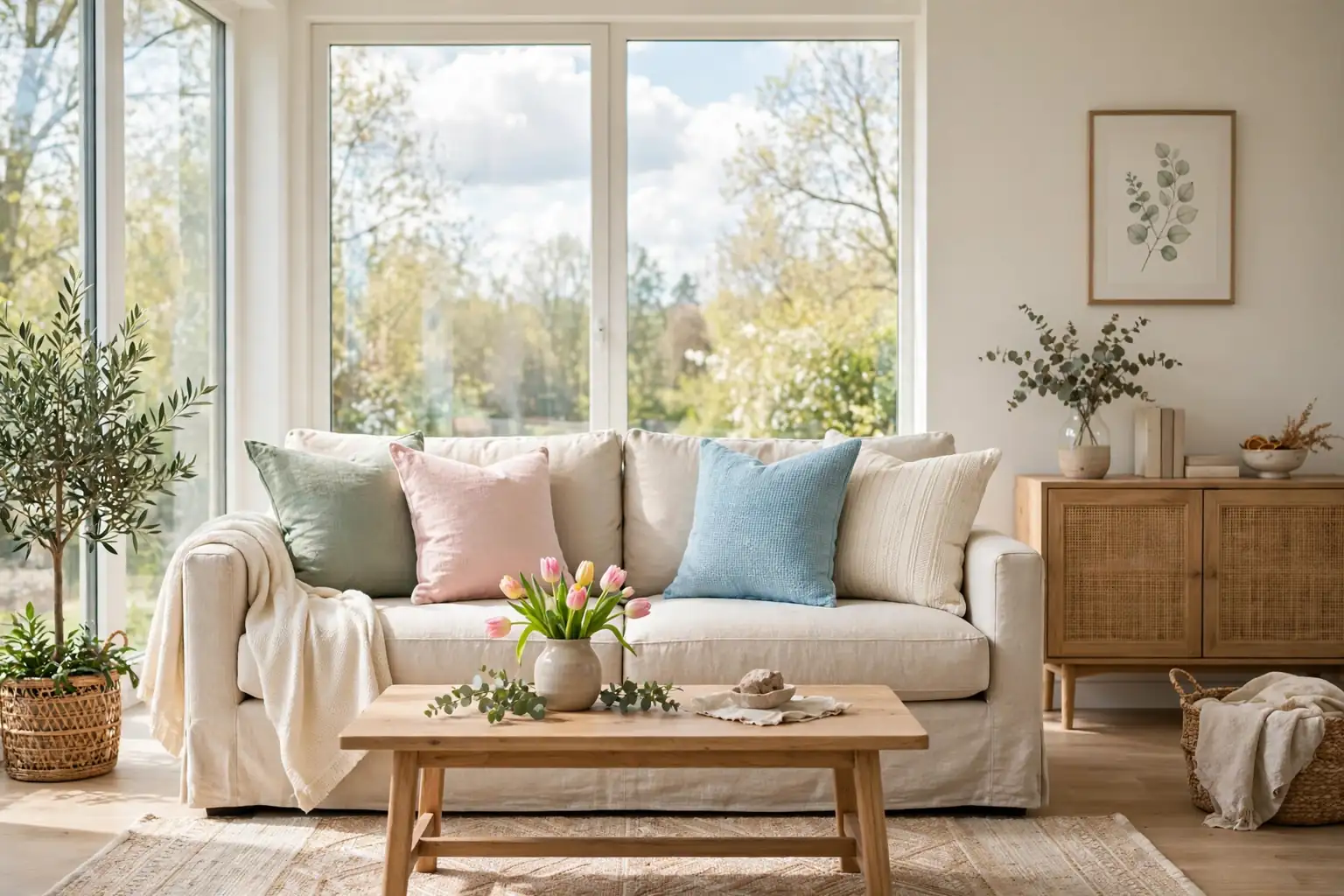 17 Spring Pillow Ideas for an Easy Sofa Refresh