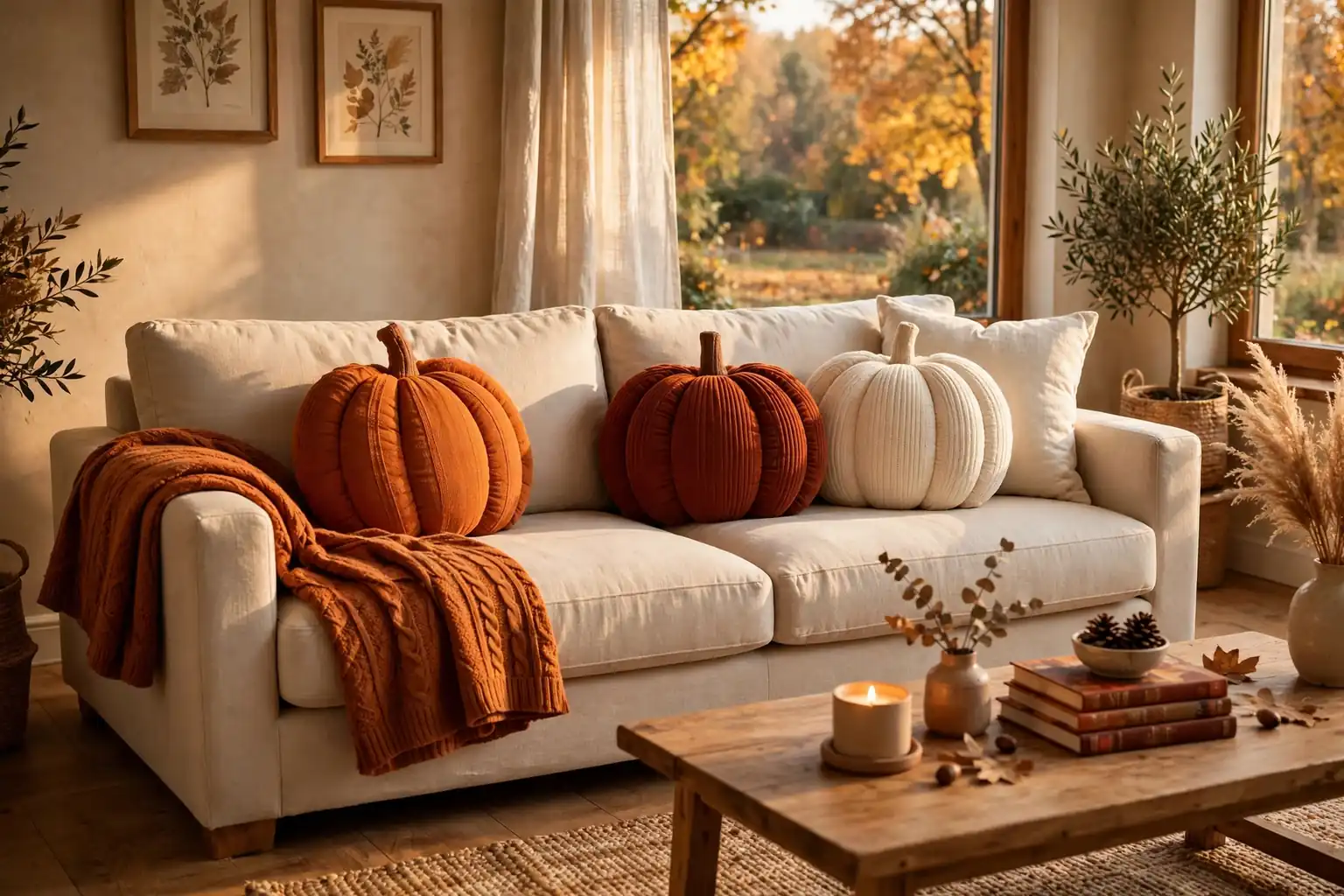 15 Pumpkin Pillow Ideas for Cozy Fall Decorating