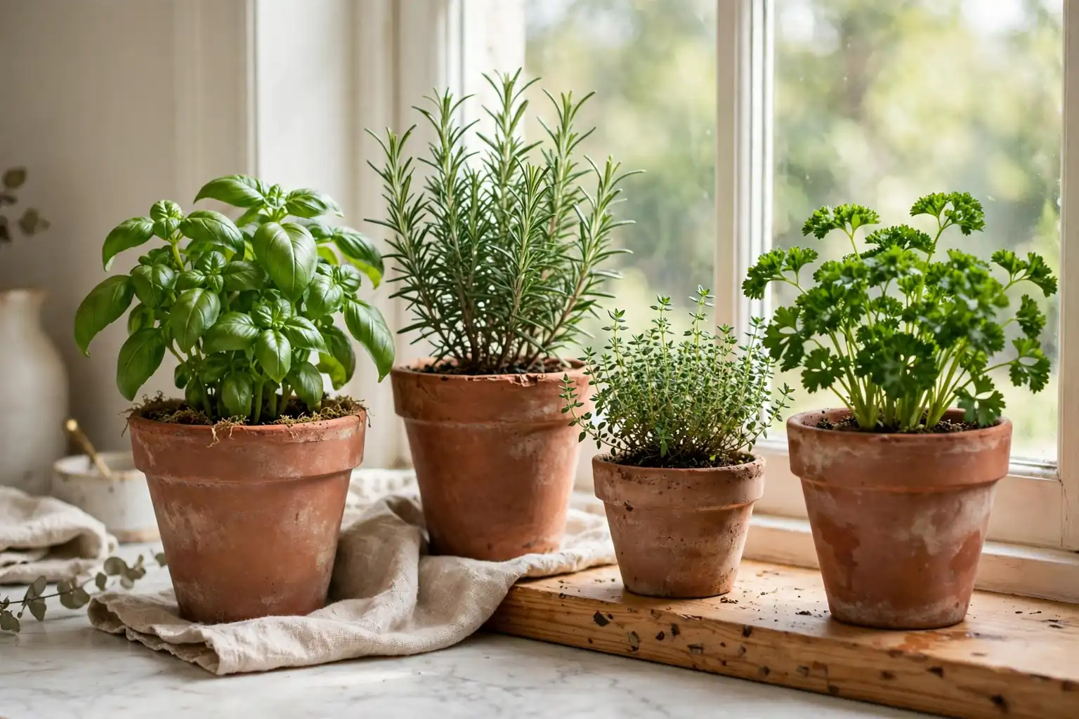 How to Create a Terracotta Herb Pot Display for Your Kitchen or Patio