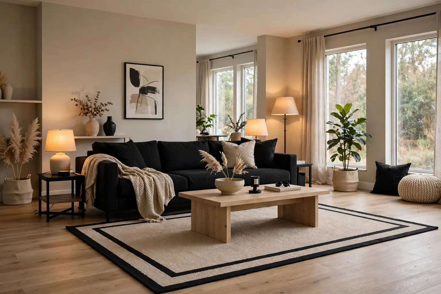 28 Black and Beige Living Room Ideas That Feel Right