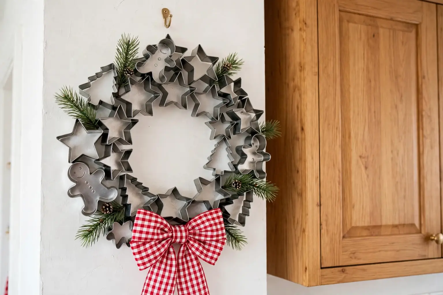 How to Make a Cookie Cutter Wreath for Your Kitchen