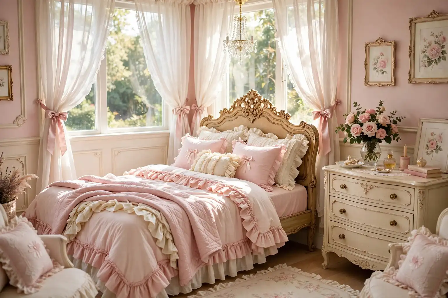 21 Coquette Bedroom Ideas with Soft Colors and Romantic Details