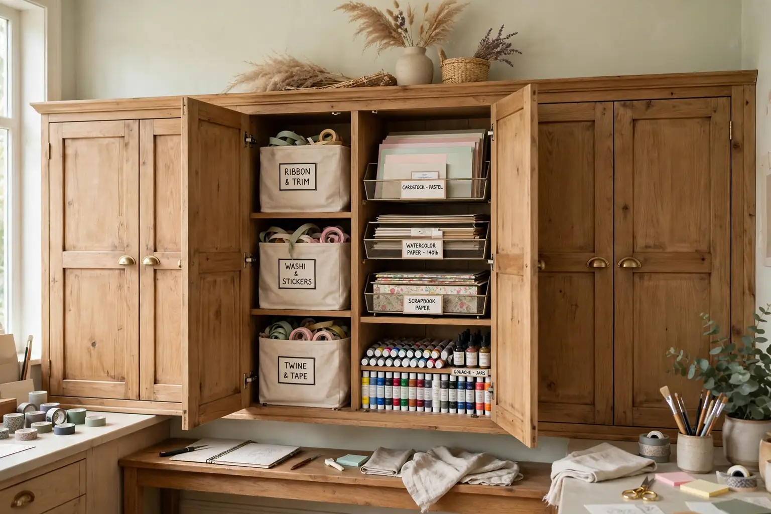 17 Craft Storage Cabinet Ideas to Keep Supplies Within Reach