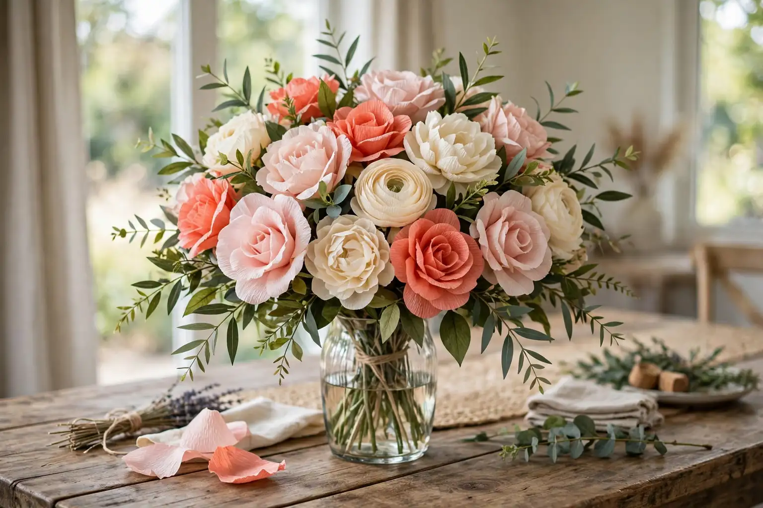 How to Make Crepe Paper Flowers for Home Decor