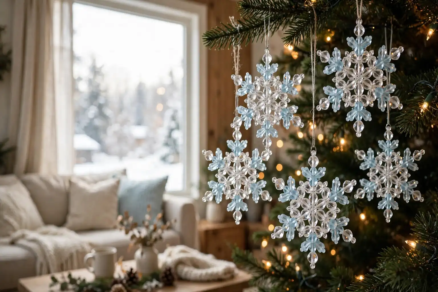 How to Make Crystal Snowflake Ornaments Step by Step