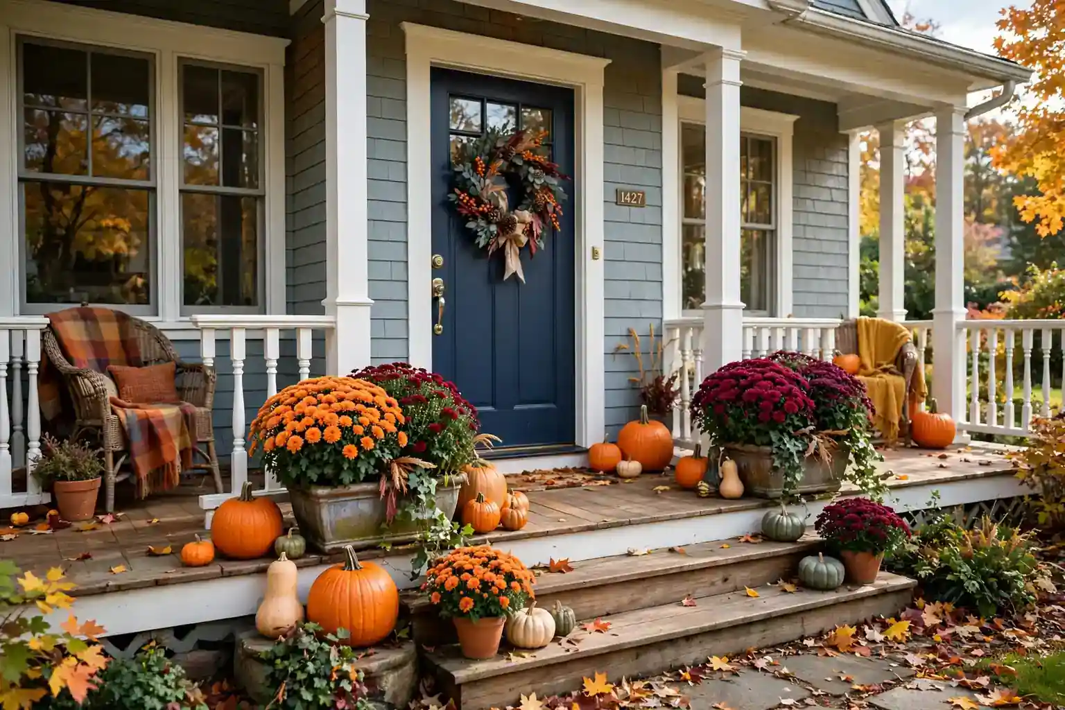 34 Fall Front Porch Planter Ideas to Bring More Personality Home
