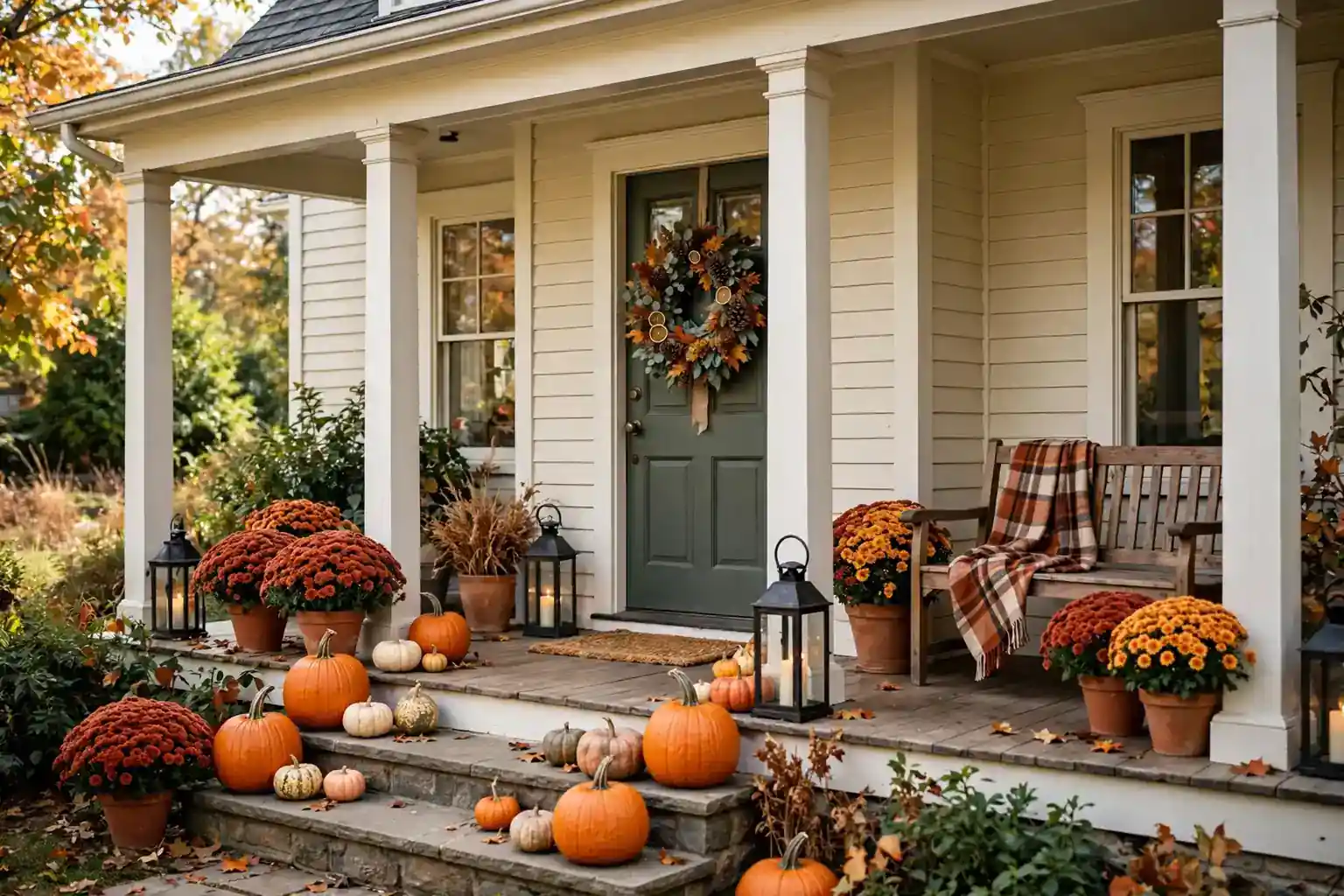 21 Fall Porch Ideas for Small and Spacious Entrances