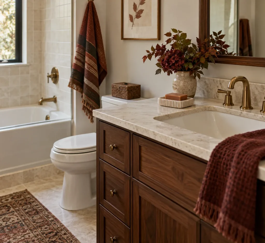 A small soap dish beside a pale bathroom basin.