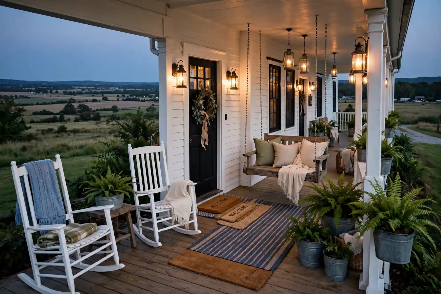 23 Farmhouse Front Porch Ideas for a Warm Welcome