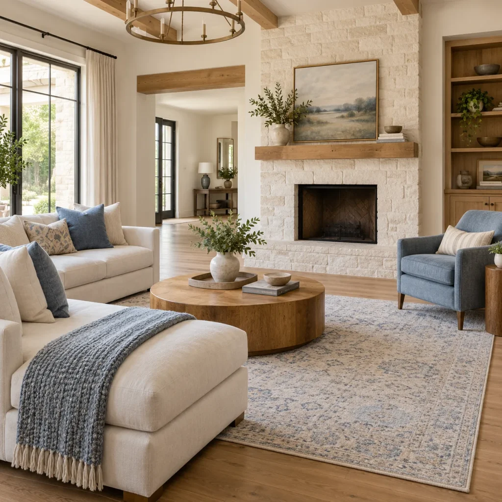 Light sofa with open end and single chair.