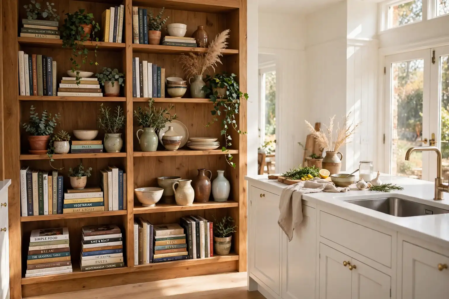 16 Kitchen Bookshelf Ideas to Give Your Space a New Look