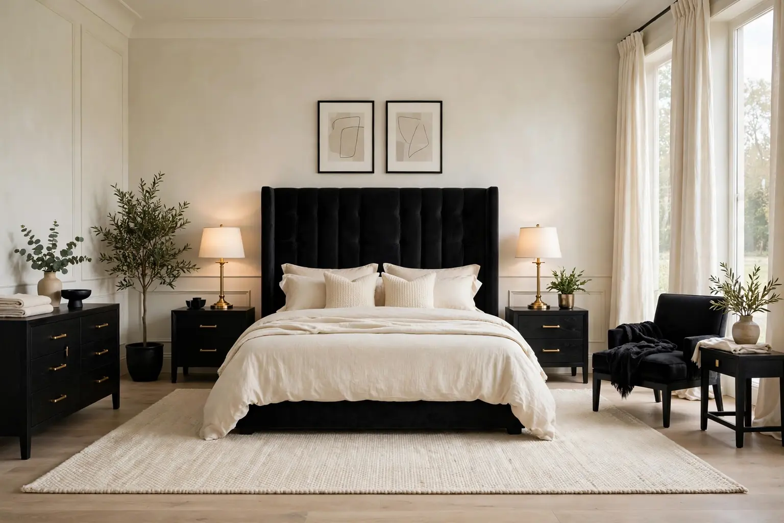 13 Luxurious Bedroom Ideas with Black Furniture to Refresh Your Space