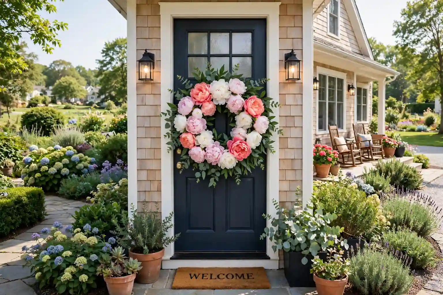 How to Make a Peony Wreath for a Full Floral Look