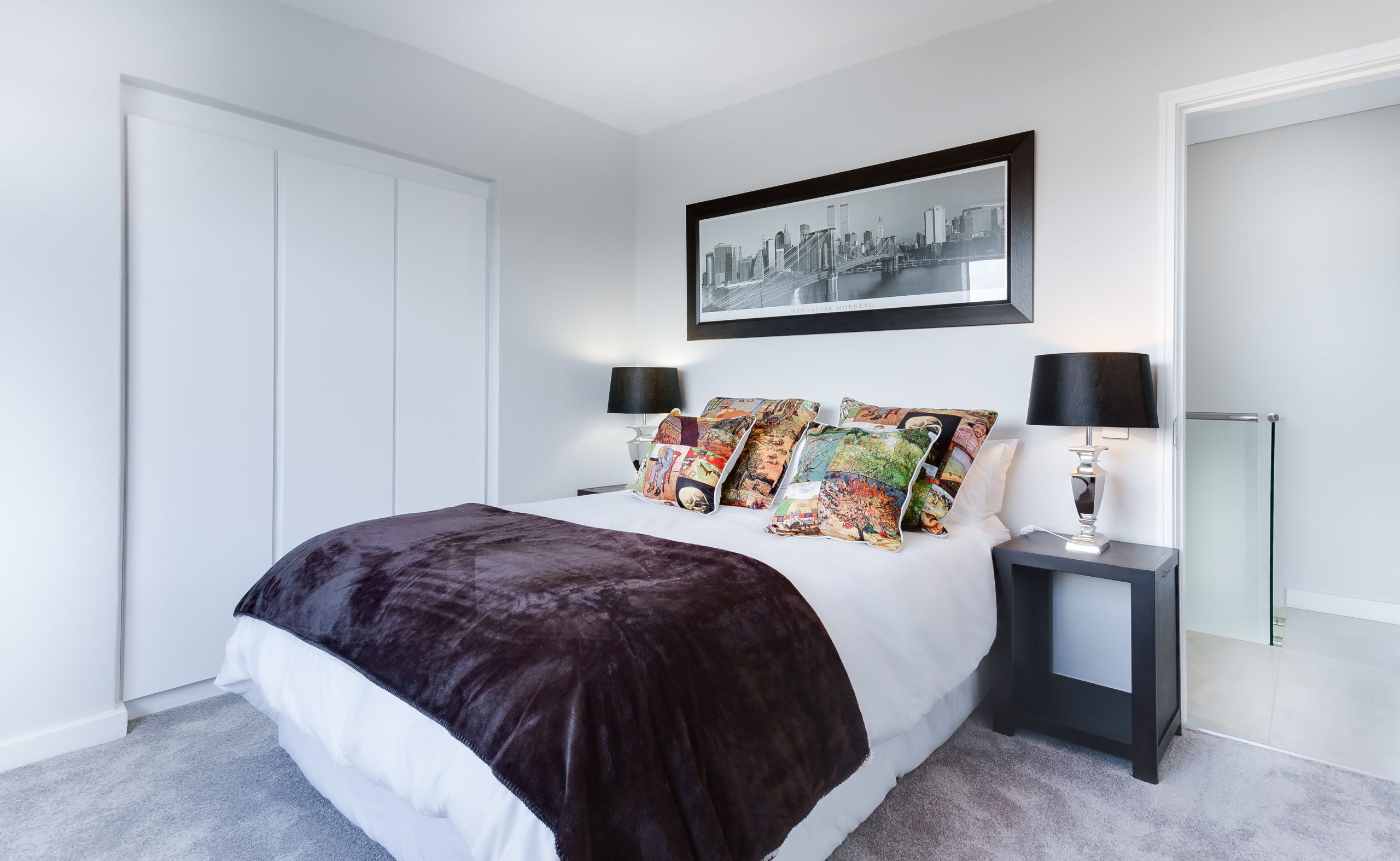 Compact home interior with light colors and space-conscious furniture