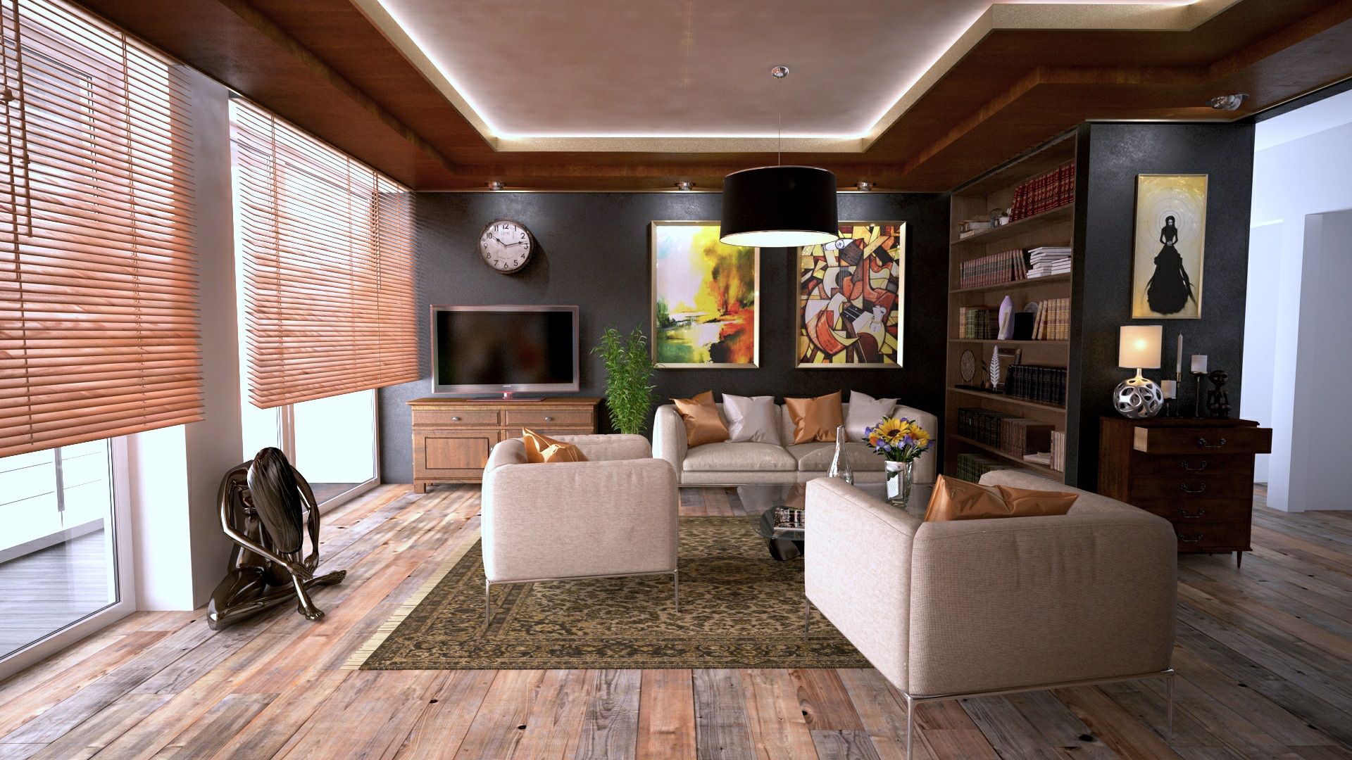 Warm home interior with natural textures suited to seasonal styling