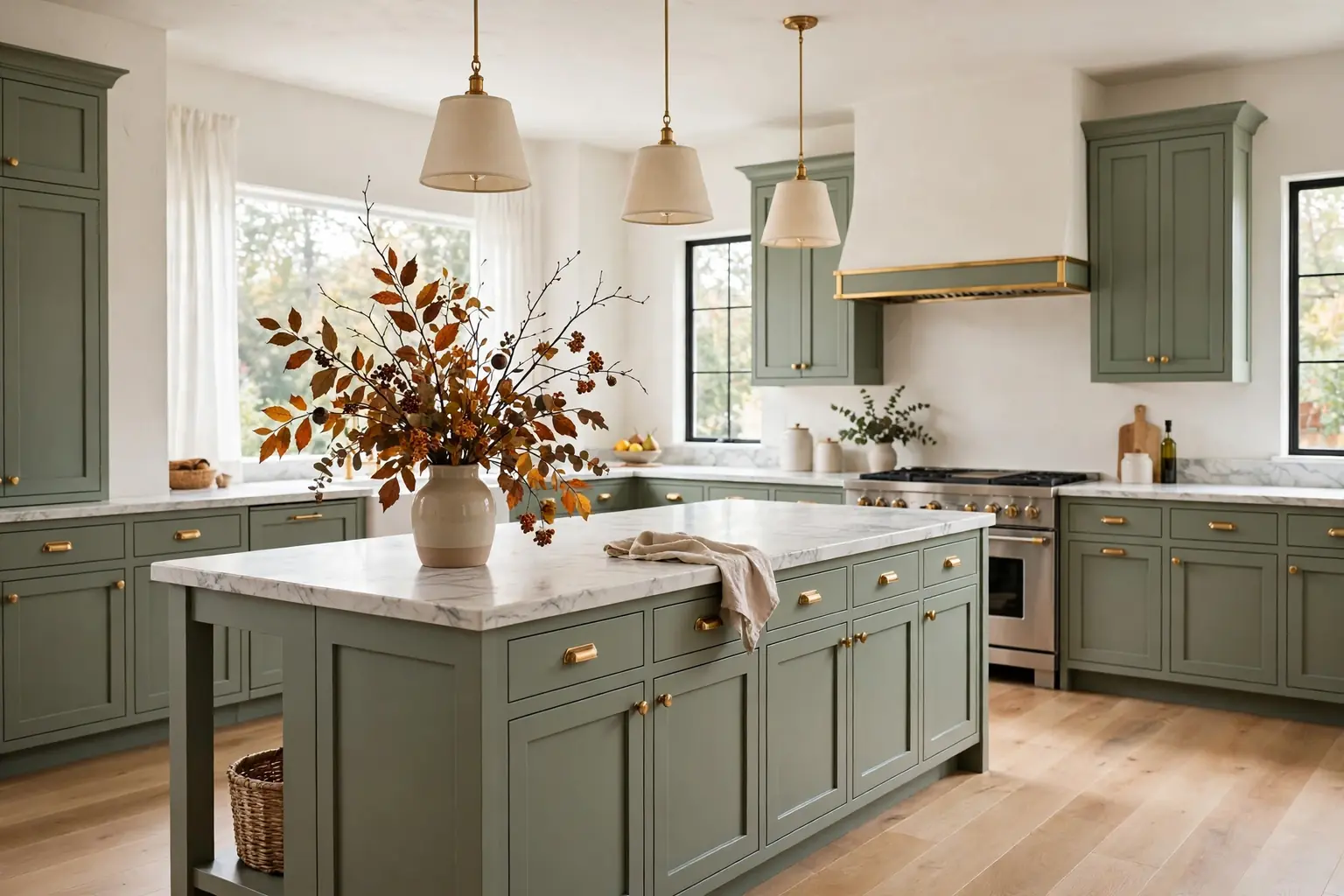 12 Serene Kitchen with Sage Green Cabinets for a Cozy Seasonal Update