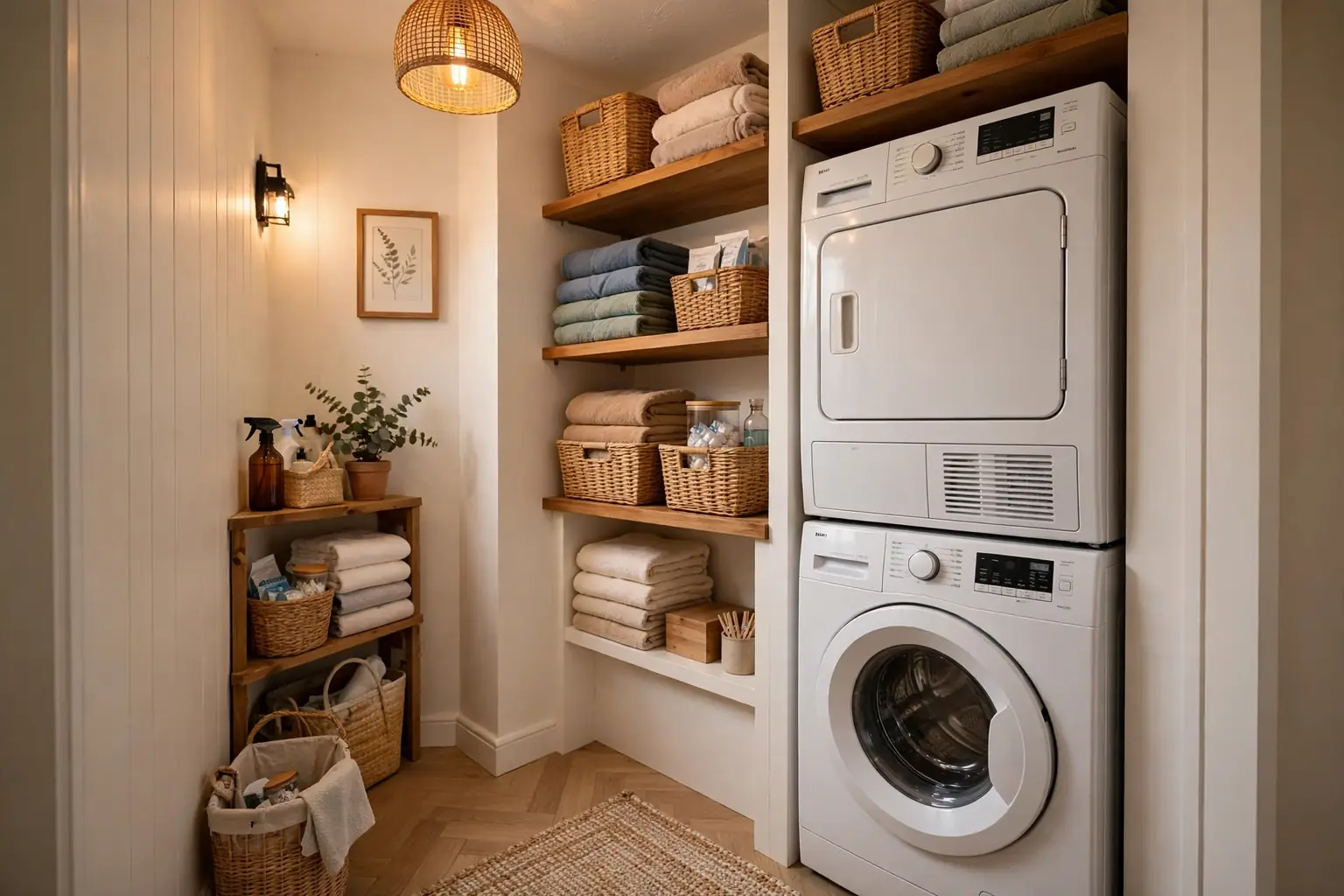 26 Tiny Laundry Room Ideas for a Cozy Seasonal Update