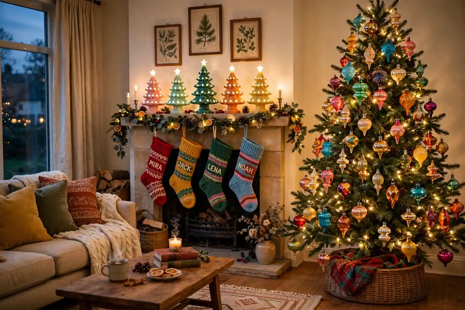14 Vintage Colorful Christmas Decor Ideas for a Warm, Inviting Home