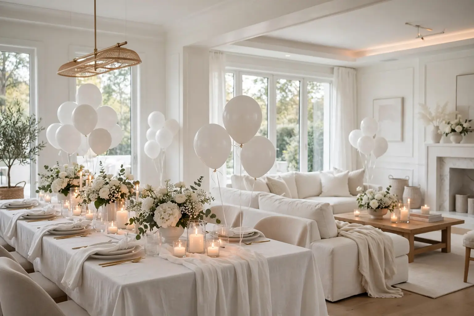 19 White Party Decoration Ideas for an Elegant Home Gathering