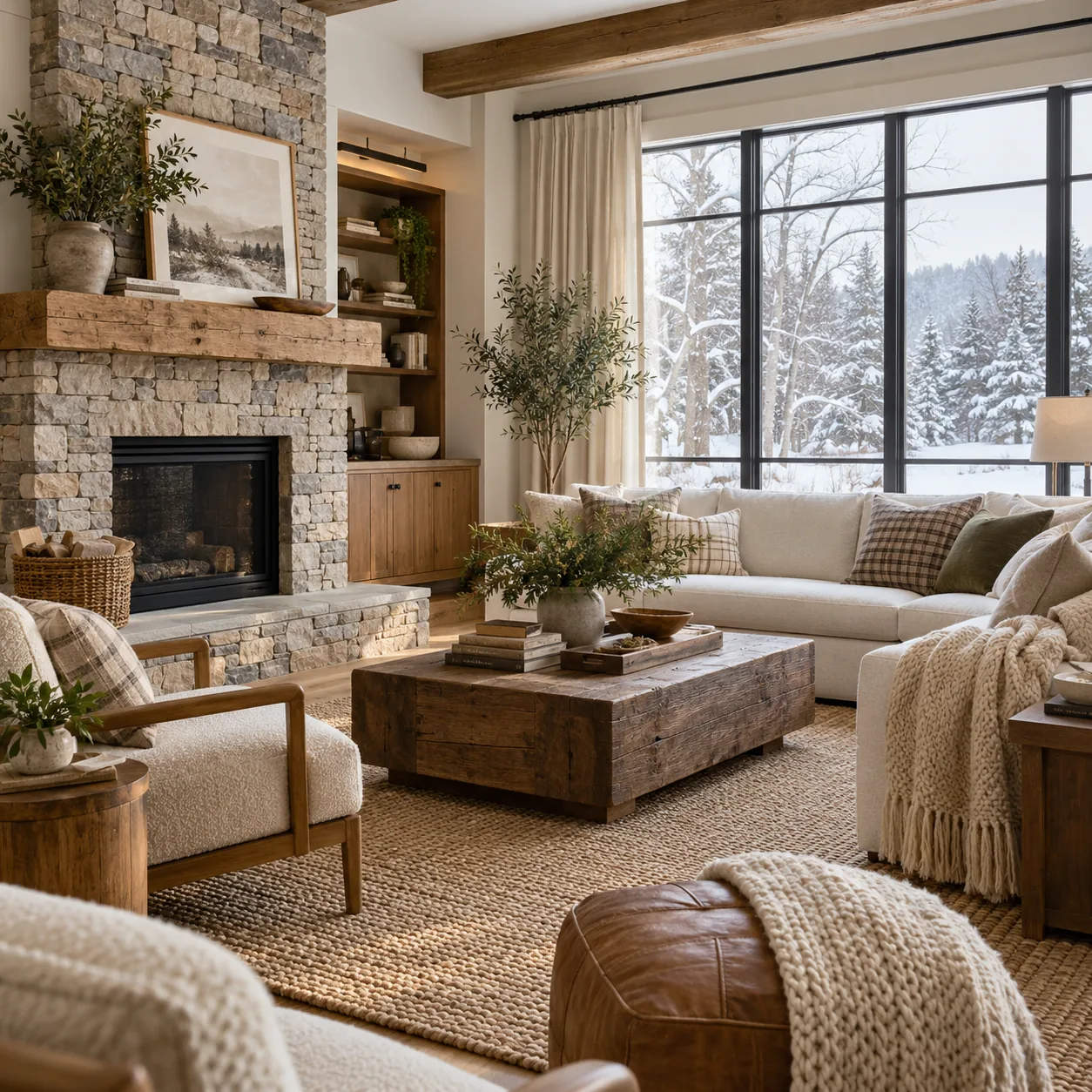 30 Winter Living Room Ideas for Warm, Useful Spaces